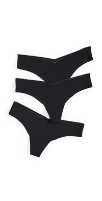 Commando Classic Thong 3-Pack Black/Black/Black S/M