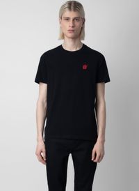 Zadig&voltaire - Tee-shirt col rond en coton bio - Taille 2XL - Noir