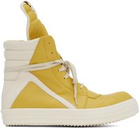 Rick Owens Baskets Geobasket jaune et blanc - Porterville