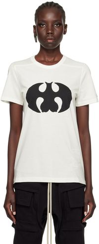 Rick Owens T-shirt blanc cassé à couture horizontale aux épaules exclusif à SSENSE édition KEMBRA PFAHLER