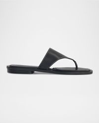 Agora Leather Flat Thong Sandals