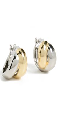 SHASHI Ross Hoops Gold/Silver One Size