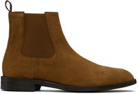 BOSS Tan Suede Chelsea Boots