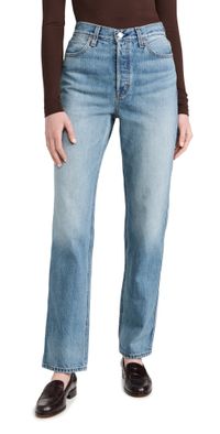 Alex Mill The Carla High Rise Straight Jeans Vintage Light Wash 27