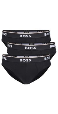 BOSS Stretch Cotton Briefs 3 Pack Black S