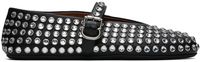ALAÏA Black Strass Lambskin Ballerina Flats