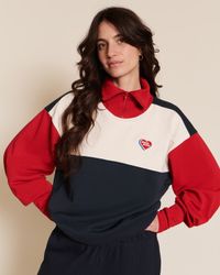 Emoi Emoi - Le sweat sundance en coton bio et col zippé - Taille S - Rouge