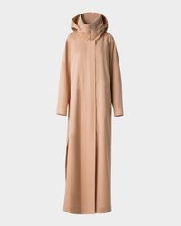Brady Weather-Resistant Silk Poplin Maxi Coat