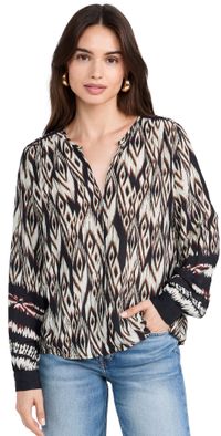 Velvet Abrielle Blouse Black/Ecru XS