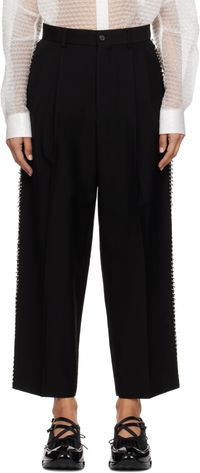 Noir Kei Ninomiya Black Safety Pin Trousers