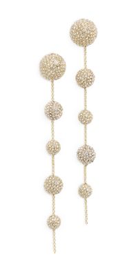 BaubleBar Pave Blair Drop Earrings Clear/Gold One Size