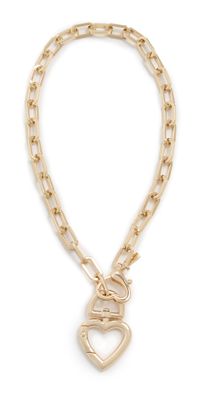 Kenneth Jay Lane Heart Pendant Necklace Gold One Size