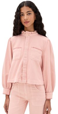 Seventy + Mochi Ziggy Cropped Jacket Peony Pink M