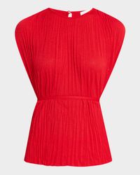 Lyra Pleated Jersey Top