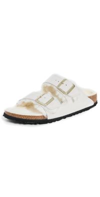 Birkenstock Arizona Shearling Sandals Antique White/Antique White 37