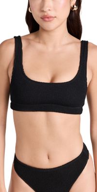 Good American Always Fits Scoop Bikini Top Black001 L/XL