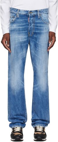 Dsquared2 Blue Light Vintage Wash Bro Jeans