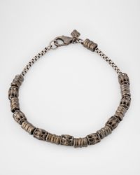 Men's Grey Sterling Silver Bracelet