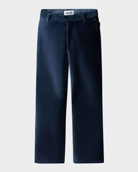 Boy's Adagio Cotton Velour Suit Pants, Size 8-12