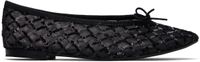 Repetto Black Lilouh Rubber Sole Ballerina Flats