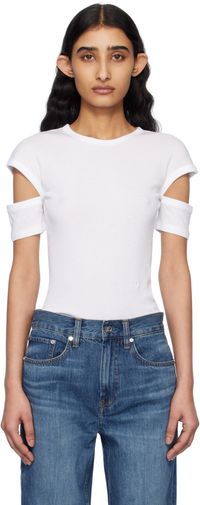 Helmut Lang White Slim Logo T-shirt