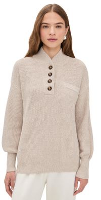 Lunya Pocket Henley Oat Marl L