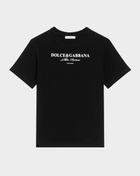 Boy's Contrast Logo-Print T-Shirt, Size 4-6