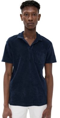 Orlebar Brown Terry Polo Navy S