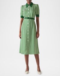 Valerie Striped Viscose Midi Shirtdress