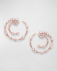 18K Rose Gold Starlet Cluster Diamond Earrings