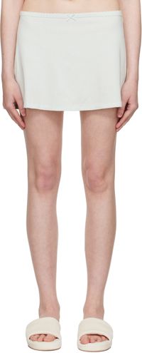 SKIMS Blue Drop Needle Pointelle Miniskirt