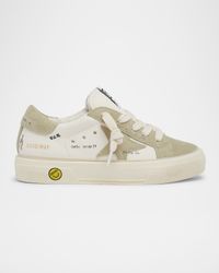 Kid's May Leather and Suede Sneakers, Baby/Toddler