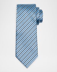 Men's Satin Micro-Stripe Silk Tie
