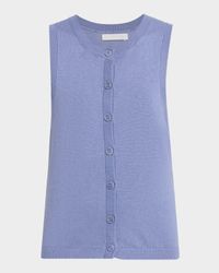 Mia Button-Front Knit Tank Top