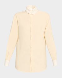 Thea Dylan-Collar Silk Shirt