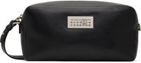MM6 Maison Margiela Sac noir en cuir lisse à logo numérique