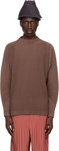 HOMME PLISSÉ ISSEY MIYAKE Brown Monthly Color November T-shirt