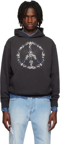 Kartik Research Gray Hand-Embroidered Hoodie