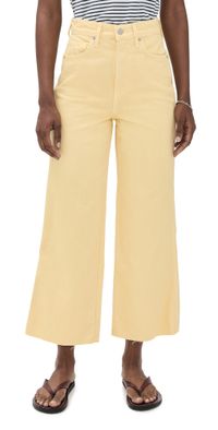 Veronica Beard Jean Taylor Cropped High Rise Wide Jeans Chamomile 23