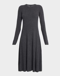 Rib Knit Merino Wool Dress