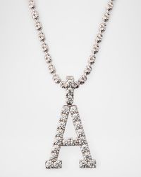 18K White Gold Large Diamond A Necklace, 2.63tcw/18"