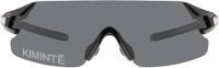 KIMHĒKIM Lunettes de soleil de type visière noires à verres interchangeables