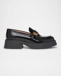 Caminia Patent Gancini Chunky Loafers