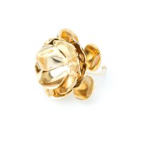 Monsieur Simone - Maxi bague fleur plaqué argent - Taille Unique - Doré