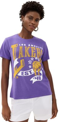 Junk Food Lakers Banner Vintage Tee Purple L