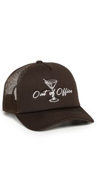 Brixton Out of Office Netplus Trucker Hat Pinecone Brown One Size