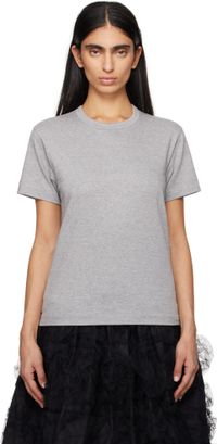 COMME des GARÇONS PLAY Gray 'Heart On Back' T-Shirt