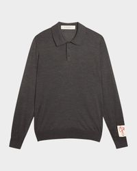 Men's Wool Knit Polo Shirt