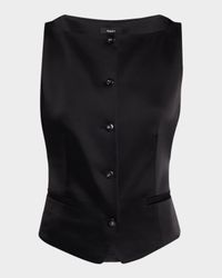 Satin Boat-Neck Vest