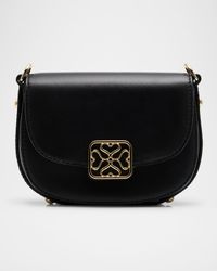 Bay Mini Leather Saddle Crossbody Bag